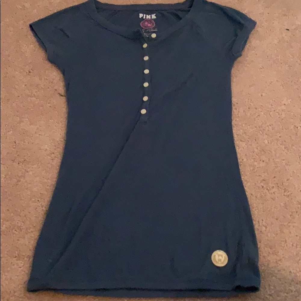 Pink! Button up t shirt